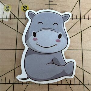 💜13/$13 +Bundle Sticker Sale | Hippopotamus Animal Waterproof Sticker